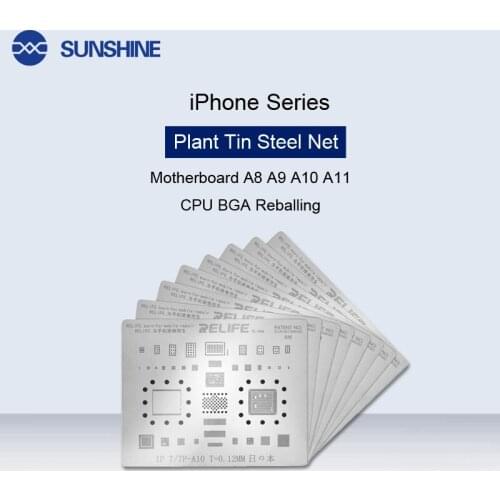 Multi-purpose Plant Tin Steel Net For iPhone Series Motherboard A8 A9 A10 A11 CPU BGA Reballing Planting Tin Net Repair Tools