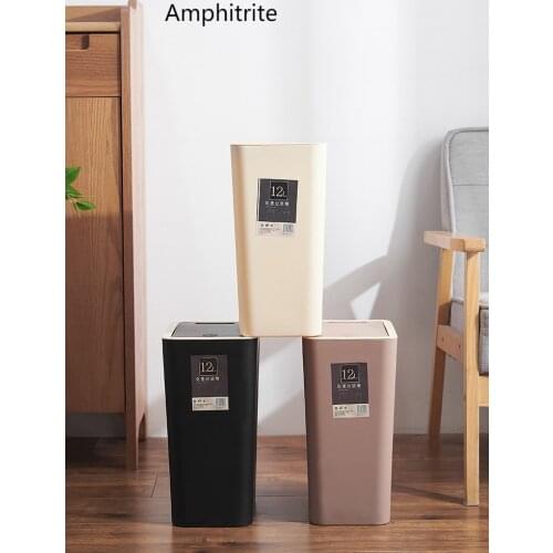 Dustbin With Cover Household Toilet Kitchen Living Room Rectangular Toilet With Cover Press Type Garbage Basket Trash Can