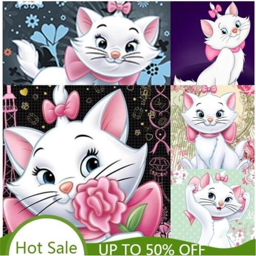 Full Square Diamond Painting Cross Stitch Kits Disney Cat Diamond Embroidery Diamond Mosaic DIY Home Decor