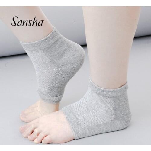 Sansha Breathable Sports Fitness Short Half Socks Non-slip Soft Gym Exercise Yoga Ballet Dance Socks 63AI0001C