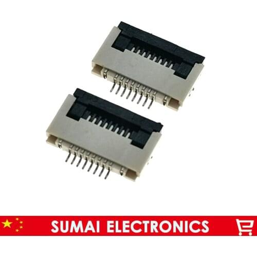 Sample,10pcs FPC/FFC connector cable socket 8 pin 0.5mm connector for LCD screen interface of DVD/GPS/MP3/PDA/Phone ect.ROHS