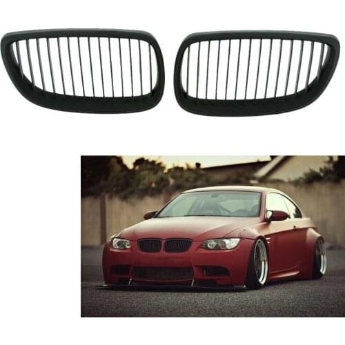 Kidney Front Grill Grille fit for BMW E92 E93 3 Series Coupe 2Door 328i 335i M3 Cabriolet 06-09 Matte Black