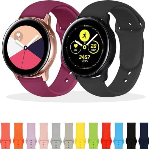 20mm Watch Strap For Samsung Galaxy Watch Active 2 40/44mm Sport Wrist Bracelet Watchband For Samsung Galaxy Watch 3 41mm 42mm