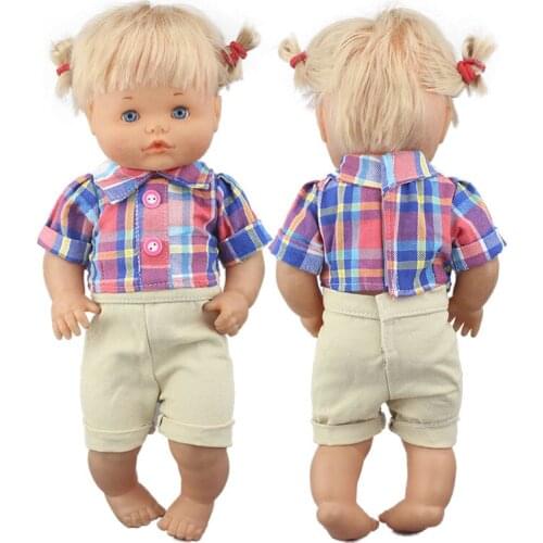SCOTTISH PLAID Suit Wear For 42cm Nenuco Doll 17inch Nenuco Girl Doll Clothes