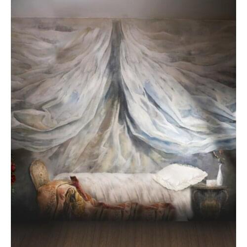 Photography scenic backdrops oil painting style white curtains photo background for photo studio 200x300cm photography