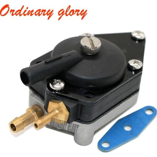 0438555 438555 0433386 433386 Fuel Pump for Johnson Evinrude OMC BRP 20-30hp Boat Engine Small Nipple