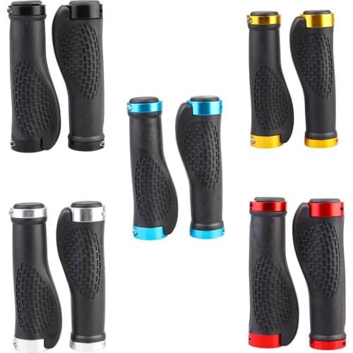 1 Pair Bike Grips Handbars Ergonomic Design Rubber Bicycle With Widen Holding Surface Unti-Skid Handlebar Shockproof Handle