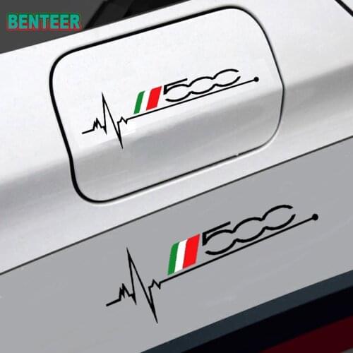 1pc Car Tank Cap Sticker For Fiat 500 500L 500X