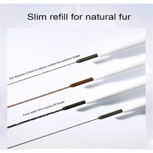1pc Fine Eyebrow Pen Double-headed Rotating Thin Head With Brush Natural Waterproof Sweat-proof Long-lasting No Smudging Pencil