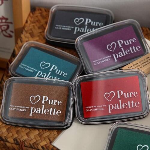 12 Colors Large Size Vintage Inkpad for Stamp DIY Crafts Scrapbooking Ink Pads Rubber Wooden Stamps Paper Inkpads 6.5*9.8cm