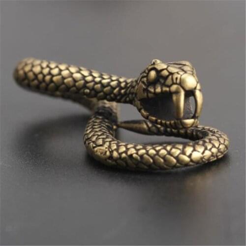 3D Brass Python Casting Statue Mini Animal Metal Figurine Home Decor Desktop Crafts Sculpture Landscaping Decoration Gifts