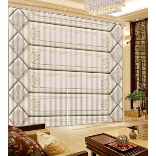 3D Curtain Fashion Customized Curtain Geometry, Graphics, Patterns Curtains For Bedroom Blackout Shade Window Curtains