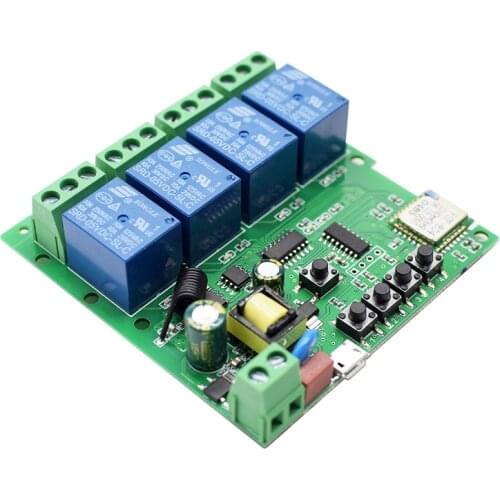 4CH eWelink Switch Wifi DIY Smart Wireless Remote Control Switch Smart Home Light Module Work with Alexa Google Home eWeLink