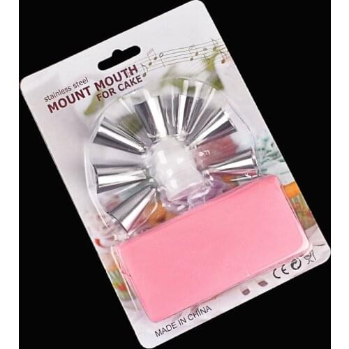 9pc Silicone Kitchen Accessories Pastry Bag Flower Icing Fondant Cake Pastry Baking Decorating Tools DIY Decorating Baking Tool