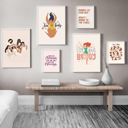 Abstract Fashion World Girl Women Movement Power Wall Art Posters And Print Canvas Painting Pictures Nordic Style Home Decor