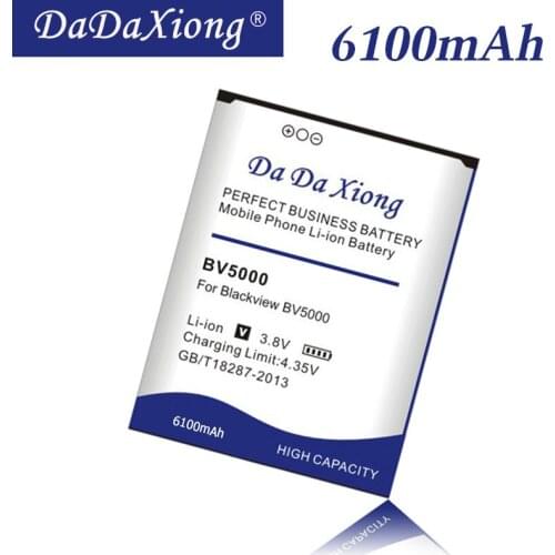 Da Da Xiong high capacity 6100mAh BV5000 Battery for Blackview BV5000 Cell Phone Battery