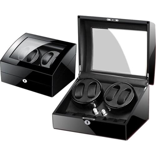 4+6 Automatic Watch Winder Box Collection Display Silent Motor US/UK/AU/EU Plug Wristwatch Storage Box Luxury remontoir montre
