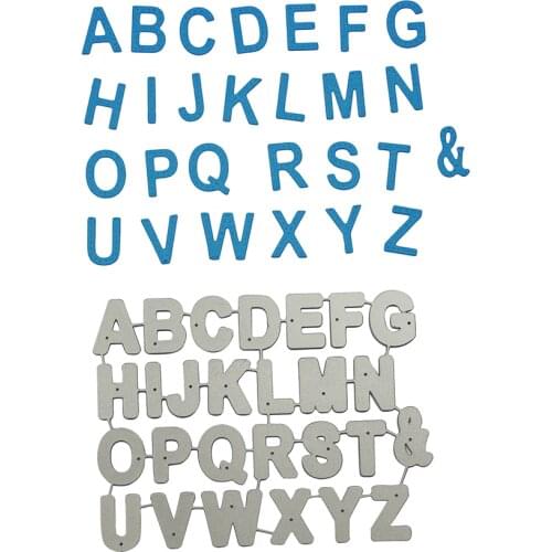 Alphabet Letters Cutting Dies Stencils Scrapbooking Diy Album Stamp Paper Card Embossing Decoration Handcraft