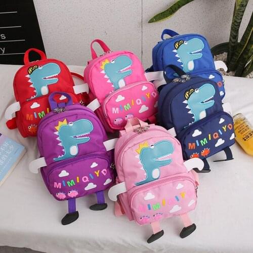 Children Bag Cute Cartoon Dinosaur Kids Bags Kindergarten Preschool Backpack for Boys Girls Baby School Bags 3-4-6 Years Old