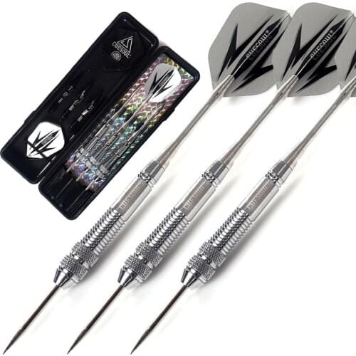 CUESOUL Steel Tip Darts -19 Grams Pure Brass Barrel with Chrome Plated