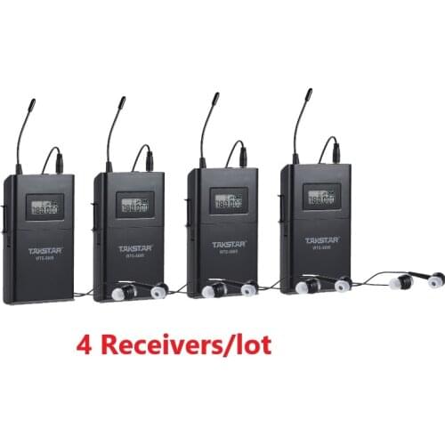 Hot 4pcs/lot TAKSTAR WTG-500 single receiver ( including earphone) Wireless tour guide system 4 receivers only + in-ear earphone