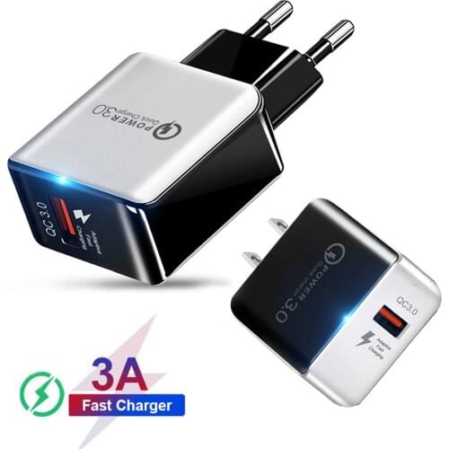 Quick Charge 3.0 QC 3.0 USB Turbo Wall Fast Travel Charger For IPone XR 8 HuaWei XiaoMi Samsung S10 S9 S8 Universal Quick Charge