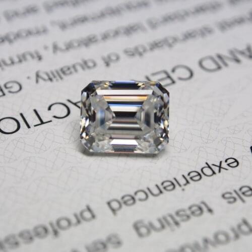 Classic Jewelry White Color D VVS Emerald Cut Moissanite Diamond 9x7mm Synthetic Loose Gemstone