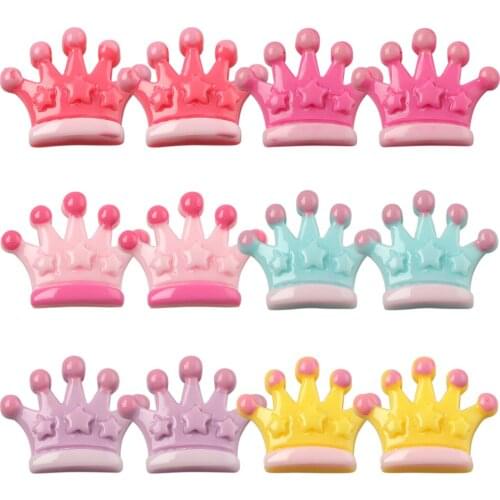 Mini Resin Wildflower Plastic Flower Flat Back Cabochon Resin Crown Kid Hair Accessories