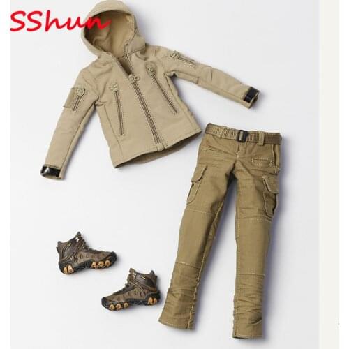 1/6 Scale Female Soldier Clothes Modern Military Hard Shell Jacket Tactical Pants Outdoor Shoe Model Suit For 12'' Action Figure