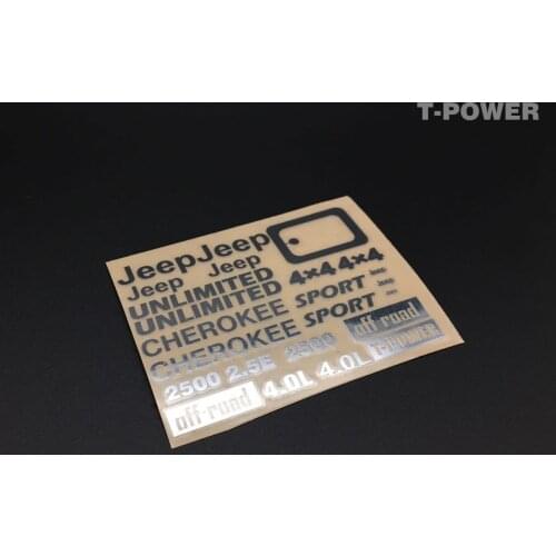 Wrangler Jeep stickers for Traxxas trx4 Defender Ford Bronco Ranger AXIAL SCX10 D90 D110 TAMIYA CC01 Hliux TOYOTA LC70 LC80 FJ40