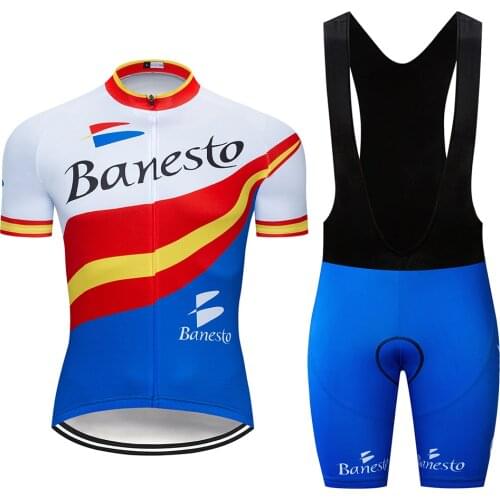 Banesto 2020 New Summer Cycling Set Short Sleeve MTB Bicycle Jersey Set Pro Breathable Mountain Bike Clothes For Men