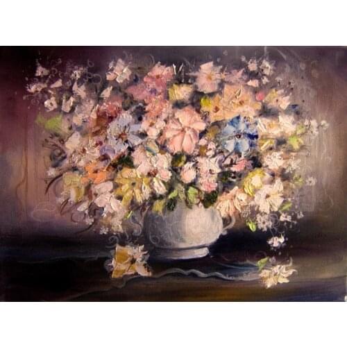 New Embroidery Counted Cross Stitch Kits Needlework Crafts 14 ct DMC DIY Arts Handmade Decor -Flowers in vase 3