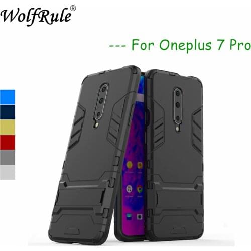 Anti-knock Case Oneplus 7 Pro Cover Soft Rubber+ Plastic Case For Oneplus 7 Pro Case Holder Stand Funda One Plus 7 Pro 6.67"