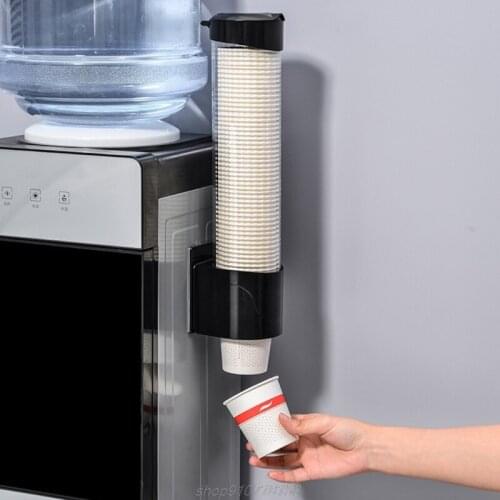 Pull Type Cup Dispenser Easy to Install Mountable Cups Holders Flat Bottom Cups Mounting Water Dispenser Cooler M17 21 Dropship