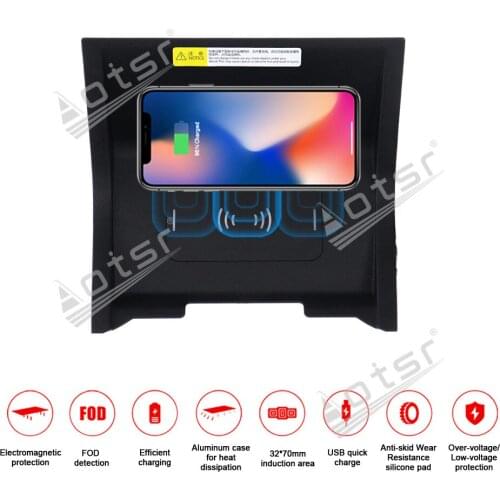 QI car Infrared Fast wireless charger For Range Rover Velar 2017-2018 fast Wireless Charging Car Phone Holder for iphone/Samsung