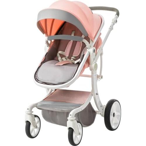 Teknum Baby Stroller Folding Baby Child Four Seasons General Newborn Stroller Baby Brand Leather Stroller 2 In 1 Baby Car
