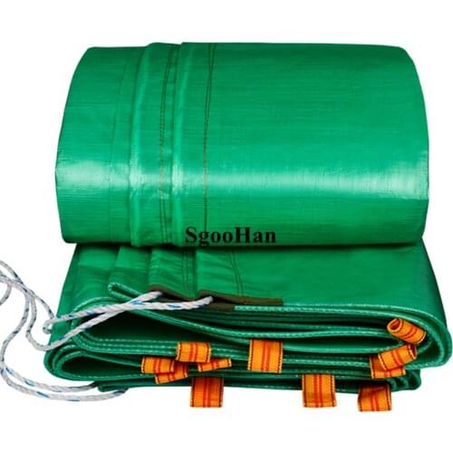 Green Truck Canopys PE Tarpaulin Freight Car Truck Rainproof Cloth Container Awning Boat Cargo Ship Waterproof Cloth Shade Sail
