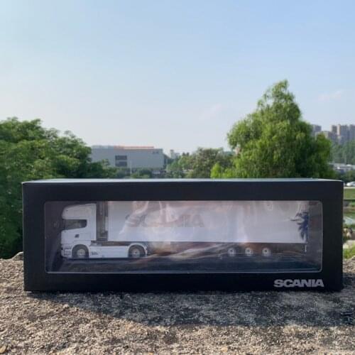 1:50 Scale SCANIA Heavy Tractor Container VAN Truck Model Vehicle Semi-Trailer Metal Diecast Toys Collection Gifts