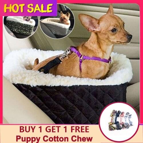 Universal Vehicle Armrest Box Pet Carrier Seat Nonslip Quilted Pet Car Carrier for Dog Bags for Small Dogs Outdoor Travel
