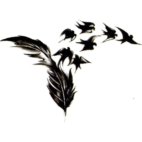 Swallow Waterproof Temporary Tattoos Sticker Fake Tattoo The flash Tatoo Sleeve Tatuajes Temporales Kids Tattoo Stickers