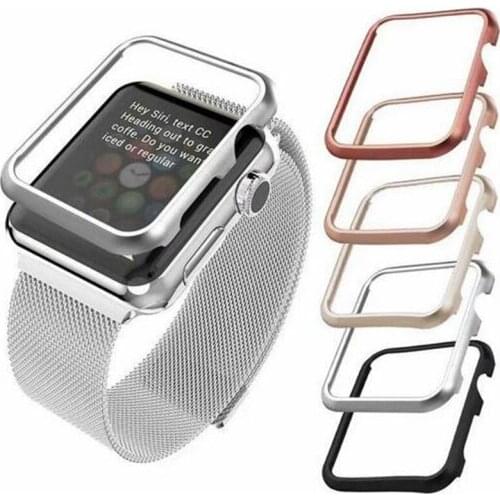 High Quality Case Cover for Apple Watch Band 42mm 38mm 40mm 44mm for Iwatch Series Se 6 5 4 3 2 1 Metal Frame Protective Case