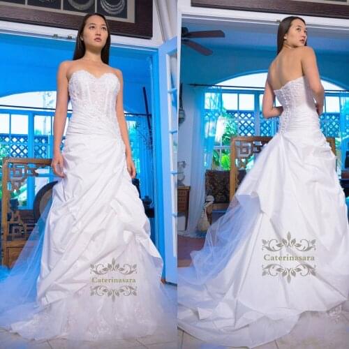 2019 Women Sexy Illusion Wedding Dresses Mermaid Skirt Bride Gown Girls Bridal Wedding Party Gathering / Pleated Design