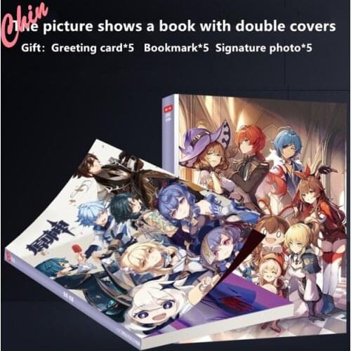 Game Introduction Genshin Impact Yuan Shen Around Photobook Present Greeting Card Bookmark Signature Photo Zhong Li Da Da Li Ya