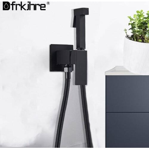 Bathroom Golden Bidet Shower Faucet Solid Brass Bidet Faucet Muslim Ducha Higienica Hot Cold Water Mixer Tap Toilet Faucets