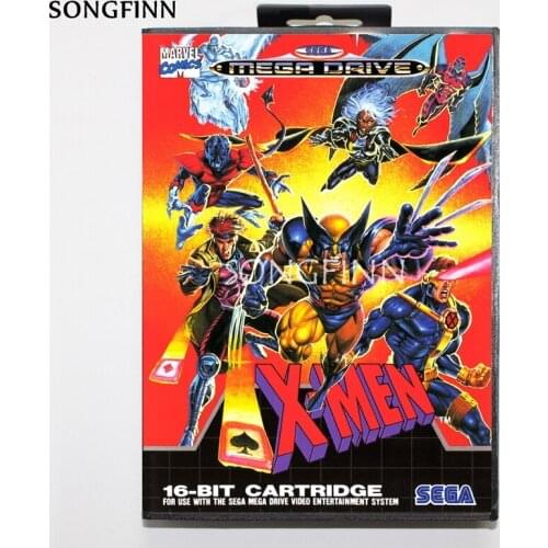 16 bit MD Memory Card With Box for Sega Mega Drive for Genesis Megadrive - x-men