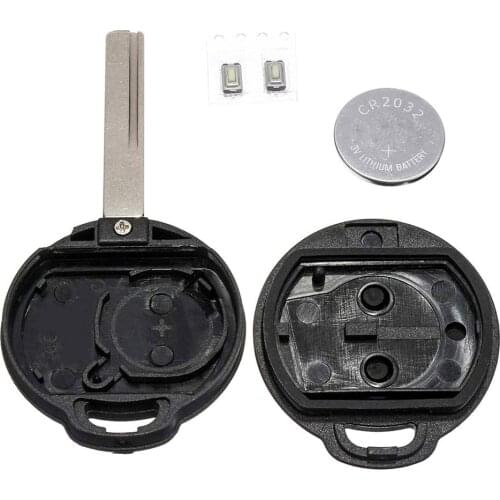 2 Buttons Black Remote Key Fob Case For Mitsubishi Colt Warior Spacestar Uncut Blade Key Case Shell