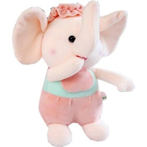 25cm 2 Colors New Cute Elephant Stuffed Animals Toy Mini Elephant Plush Toy for Baby Dolls Chirstmas Gift Soft High Quality