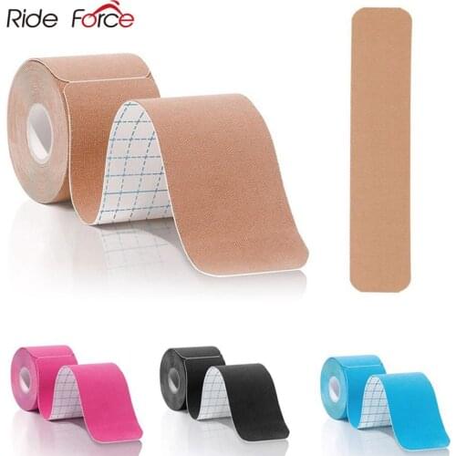 5cm*5m Pre Cut Kinesiology Muscle Tape Elastic Roll Kneepads Adhesive Bandage Protective Gear Sports Safety Knee Pad