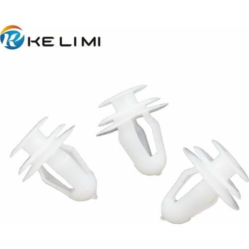 KE LI MI 500 Pcs Plastic Rivet Fastener Fit 9mm Hole Car Retainer Clip White Interior Door Panel Snaps