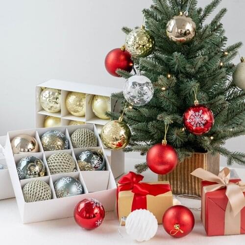 8cm Christmas tree decoration ball Christmas ornaments painted ball decoration pendant pendant colored ball pendant